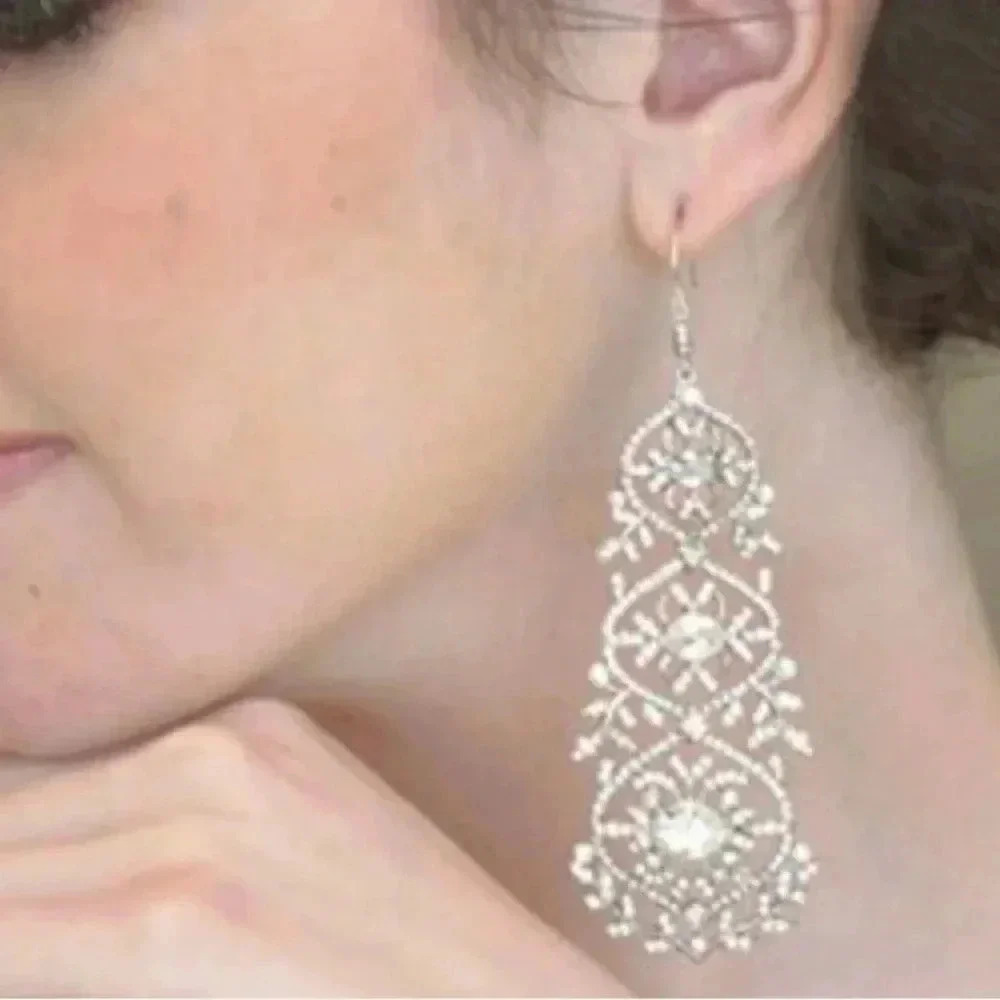 Carolee Lux Women’s Chandelier Crystal Earrings Wedding Bride Pageant